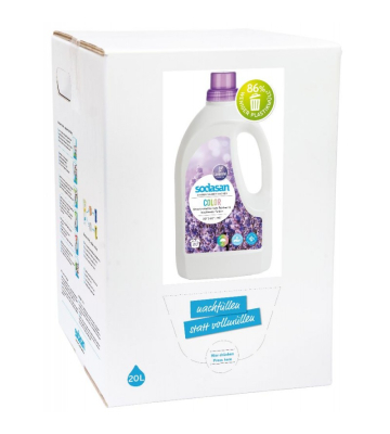 SODASAN COLOR Fl&uuml;ssigwaschmittel Lavendel 20 Liter Bag in Box