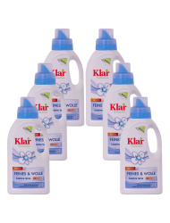 KLAR Feines & Wolle 6 x 500 ml Waschmittel ohne Duft