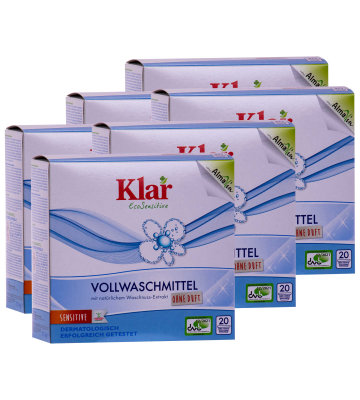 KLAR Vollwaschmittel Pulver 6 x 1,1 kg