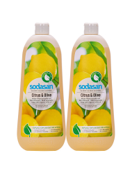 SODASAN Fl&uuml;ssigseife Liquid Citrus-Olive 2 x 1 Liter
