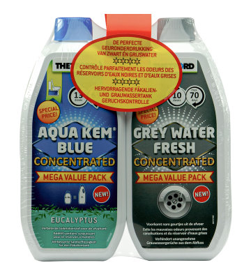 THETFORD Duopack Aqua Kem Blue Eucalyptus 0,78 Liter &amp; Aqua Grey Water Fresh 0,80 Liter