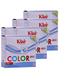 KLAR Color Waschmittelpulver ohne Duft 6 x 1,375 kg