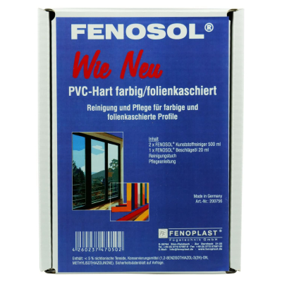 PVC-Hart farbig / folienkaschiert Fensterpflegeset