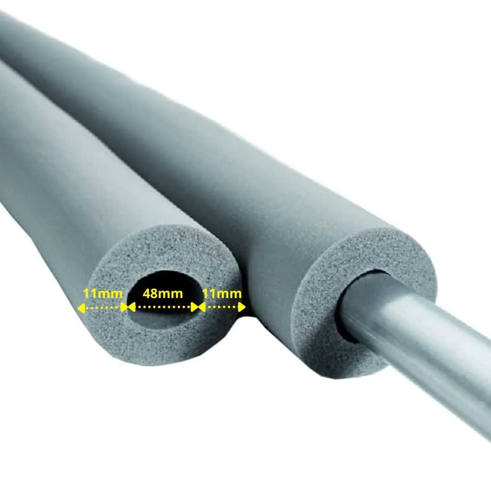 AEROFLEX® SH Rohrisolierung, Rohrdämmung - 2m, Flexibler Dämmstoff aus Geschlossenzelligem Schaum Kautschukbasis, Schwarz - 48 x 10 mm