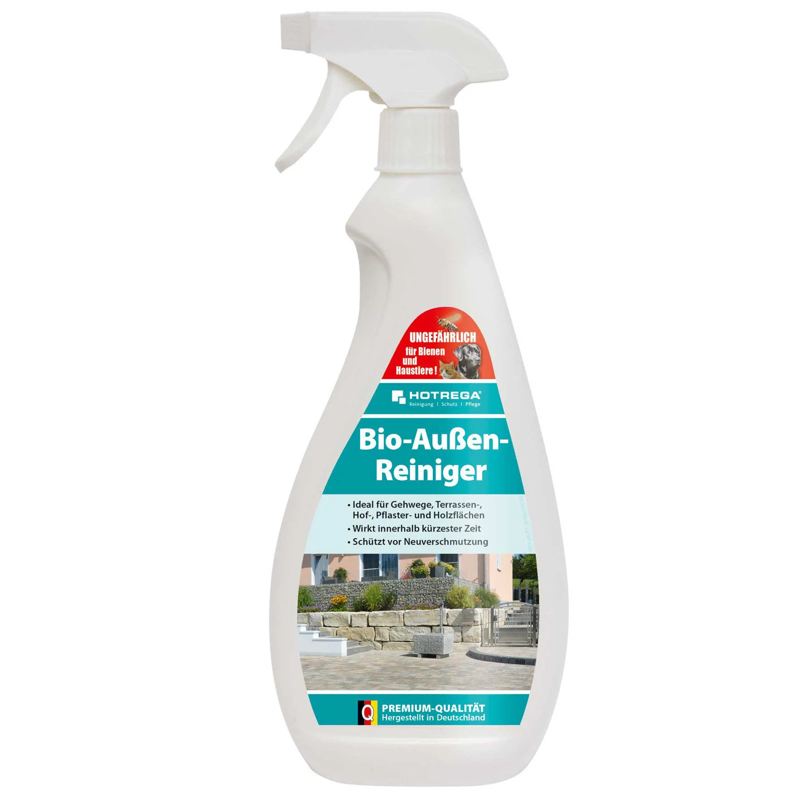 HOTREGA Bio Außen Reiniger 750 ml Sprühflasche gebrauchsfertige Lösung
