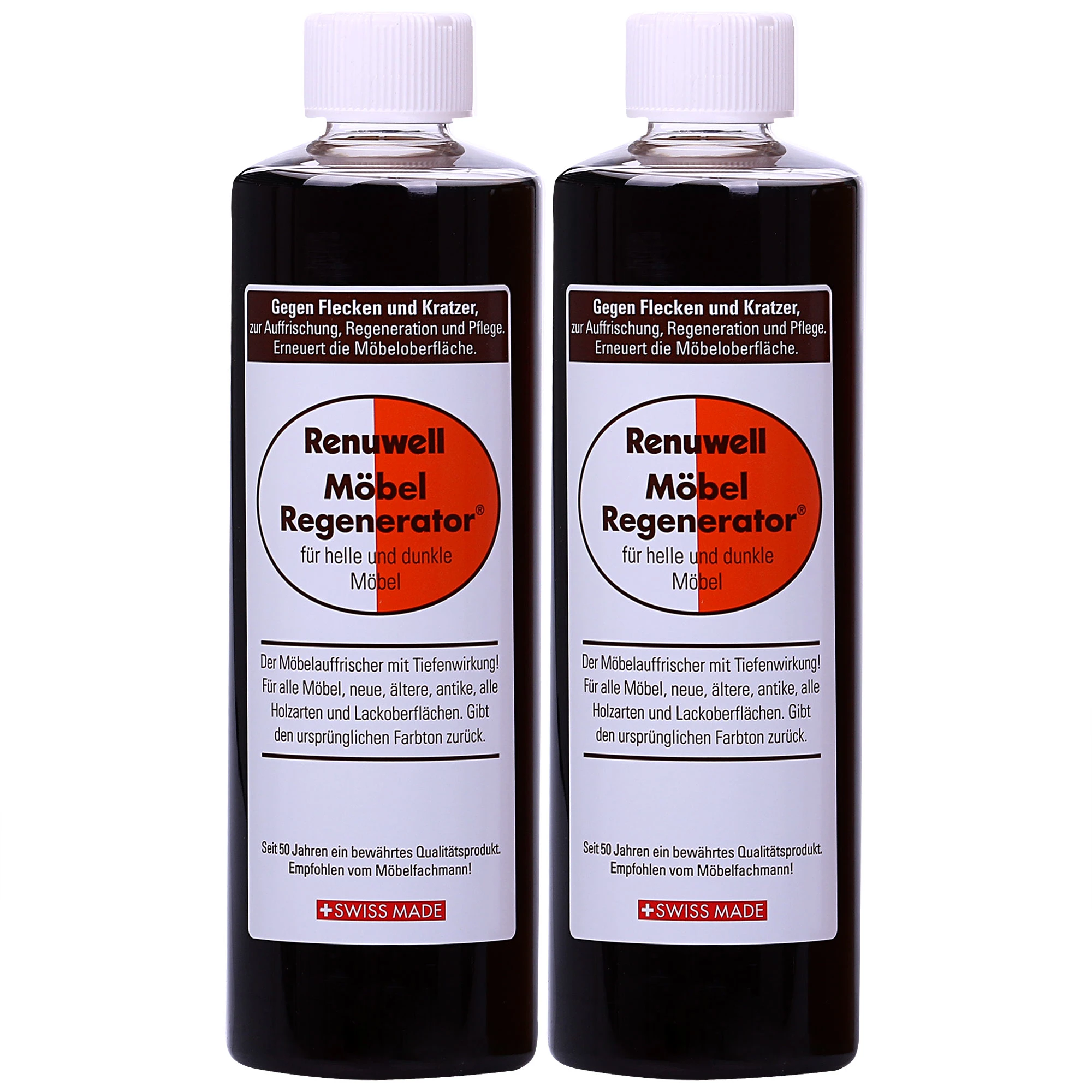 RENUWELL Möbel Regenerator 500 ml x 2 gegen Flecken und Kratzer