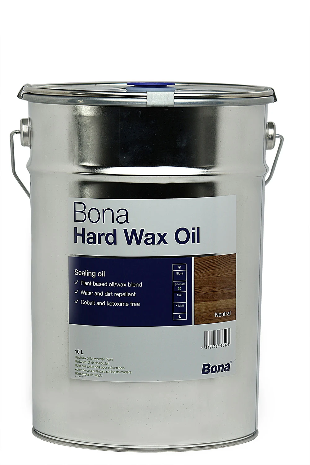 BONA Hardwax Oil halbmatt 10 Liter silkmatt für Holzböden im Innenbereich