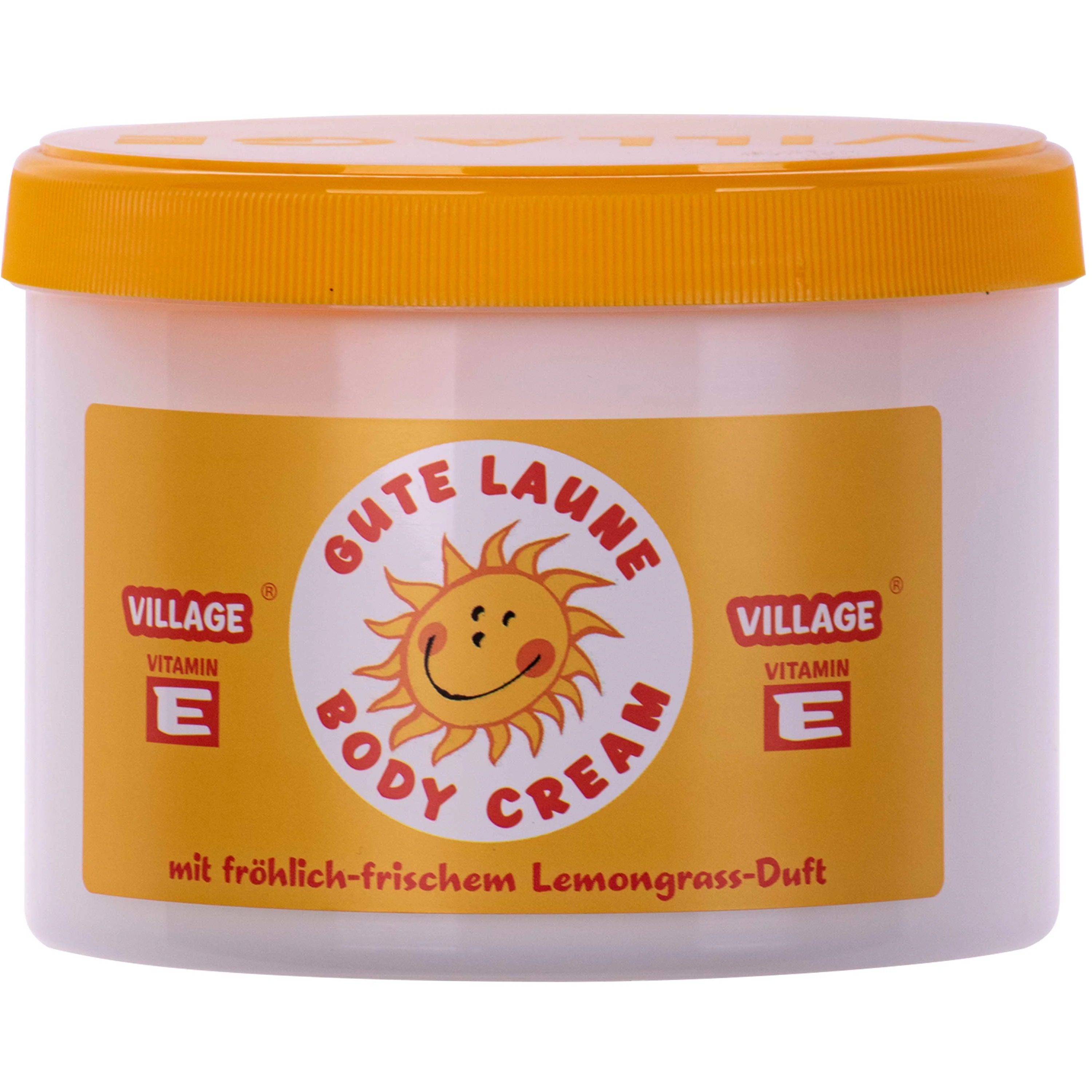 VILLAGE Vitamin E Bodycream Gute Laune 500ml Körperlotion