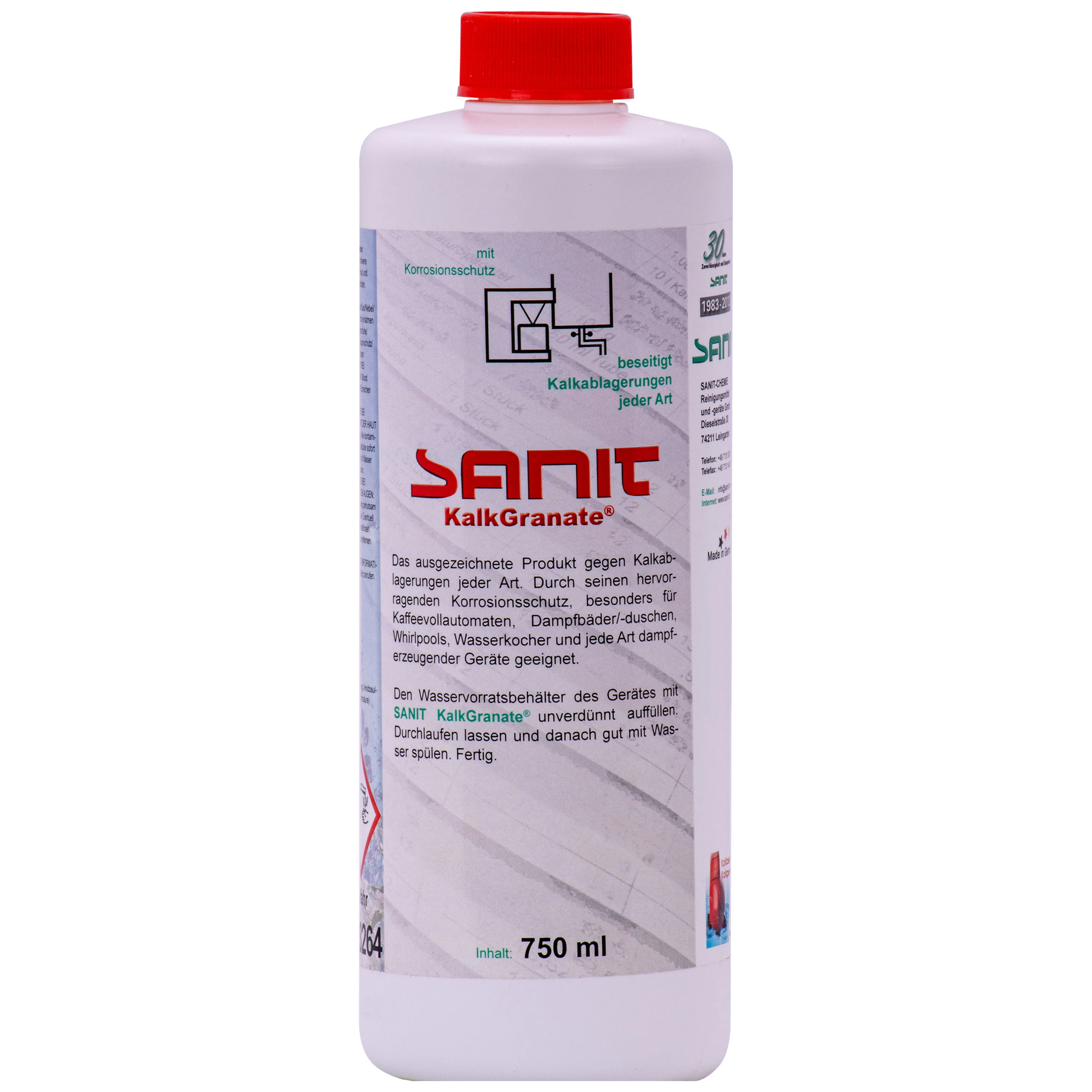 SANIT Kalkgranate 750 ml Spezialentkalker