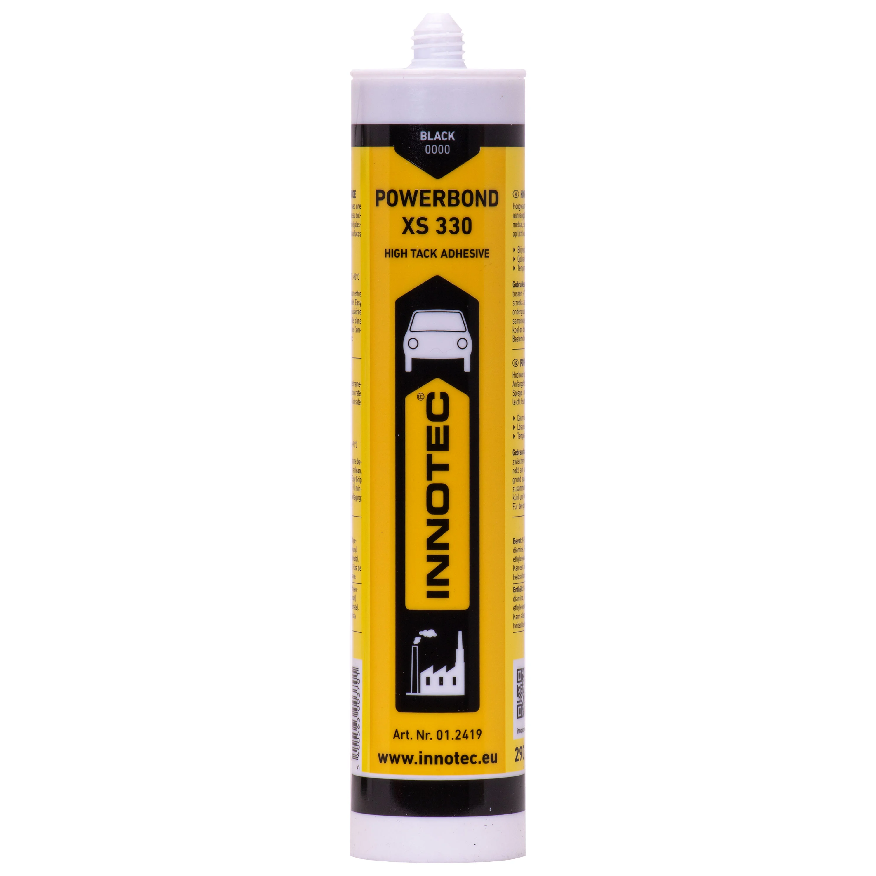 INNOTEC Powerbond XS 330 schwarz 290ml Klebemasse inklusive Mischhülse
