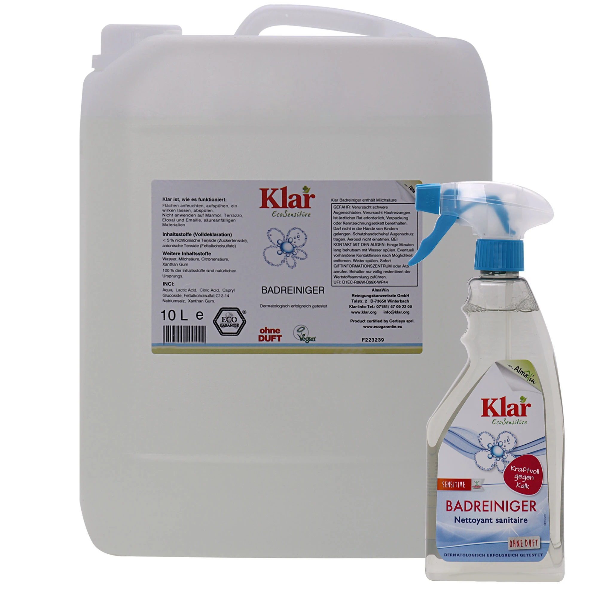 Fragrance Free Bathroom Cleaner, Unscented Shower Cleaner, Allergy Friendly
