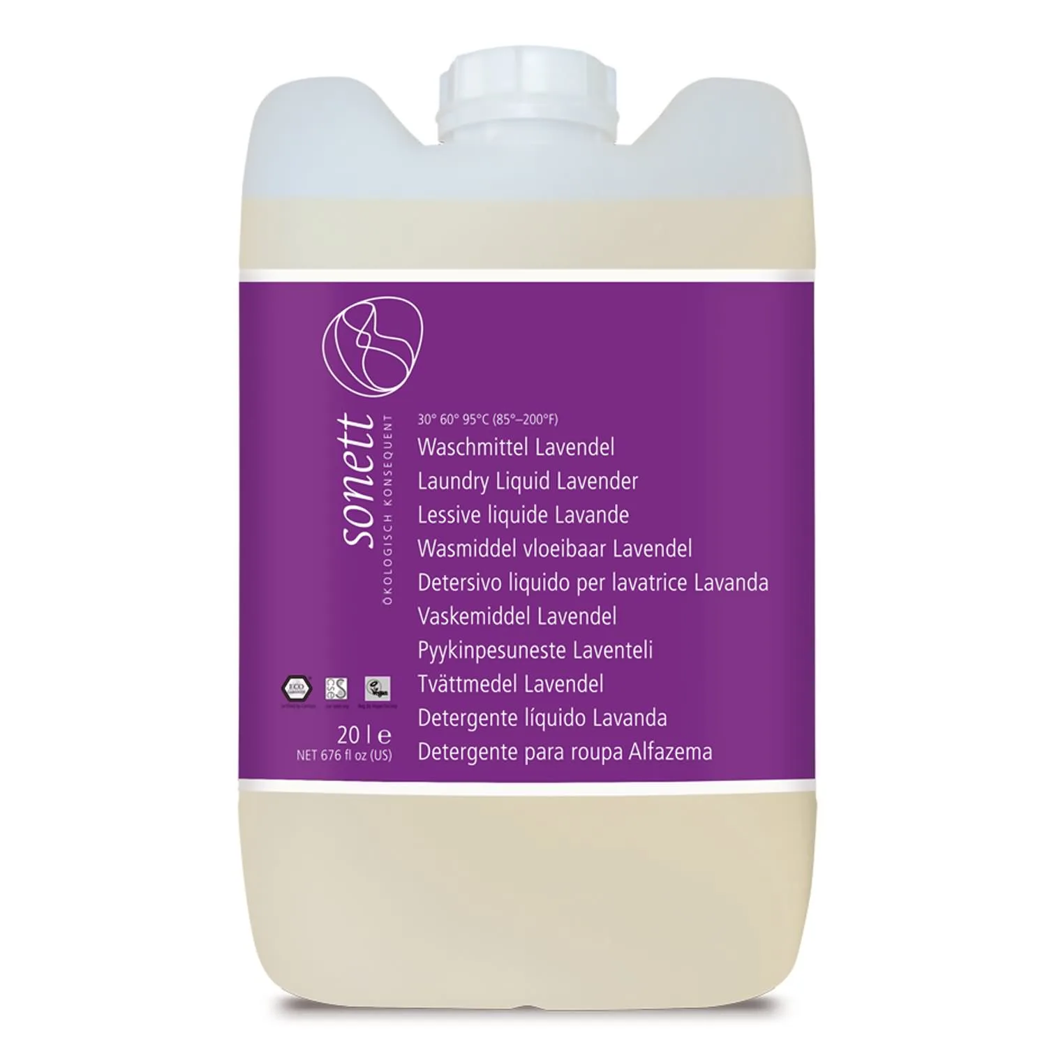 Liquid Laundry Detergent, lavender scent, natural, eco friendly, 20 Liter
