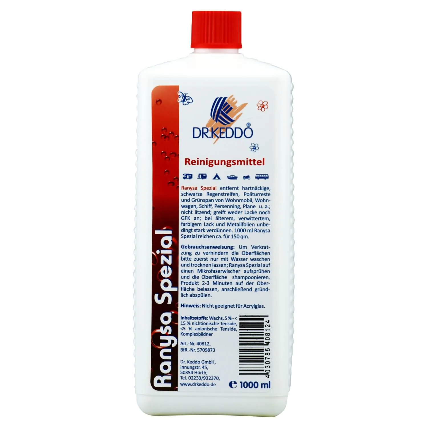 DR. KEDDO Ranysa Spezial 1 Liter Wohnwagenreiniger