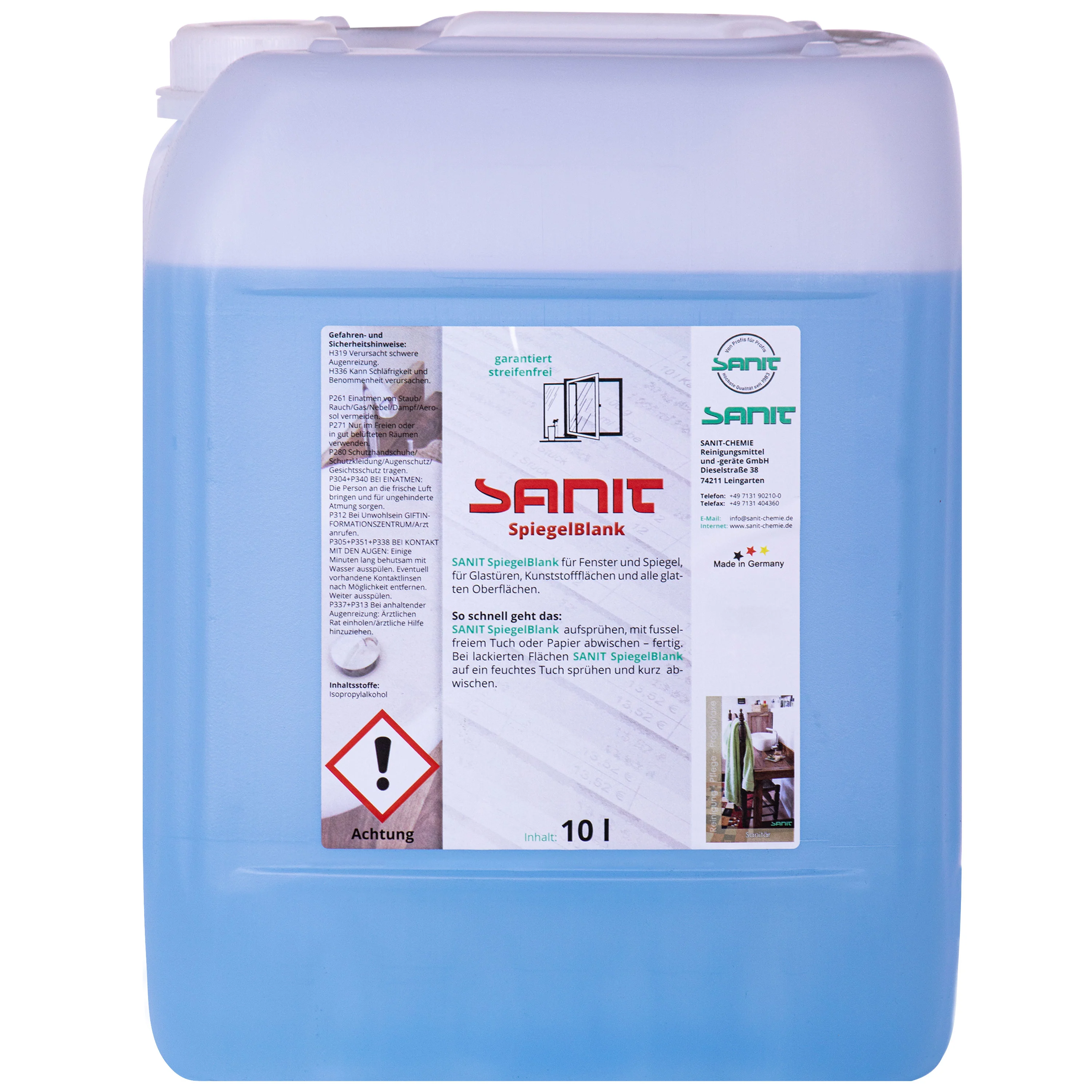 SANIT Spiegel Blank 10 Liter
