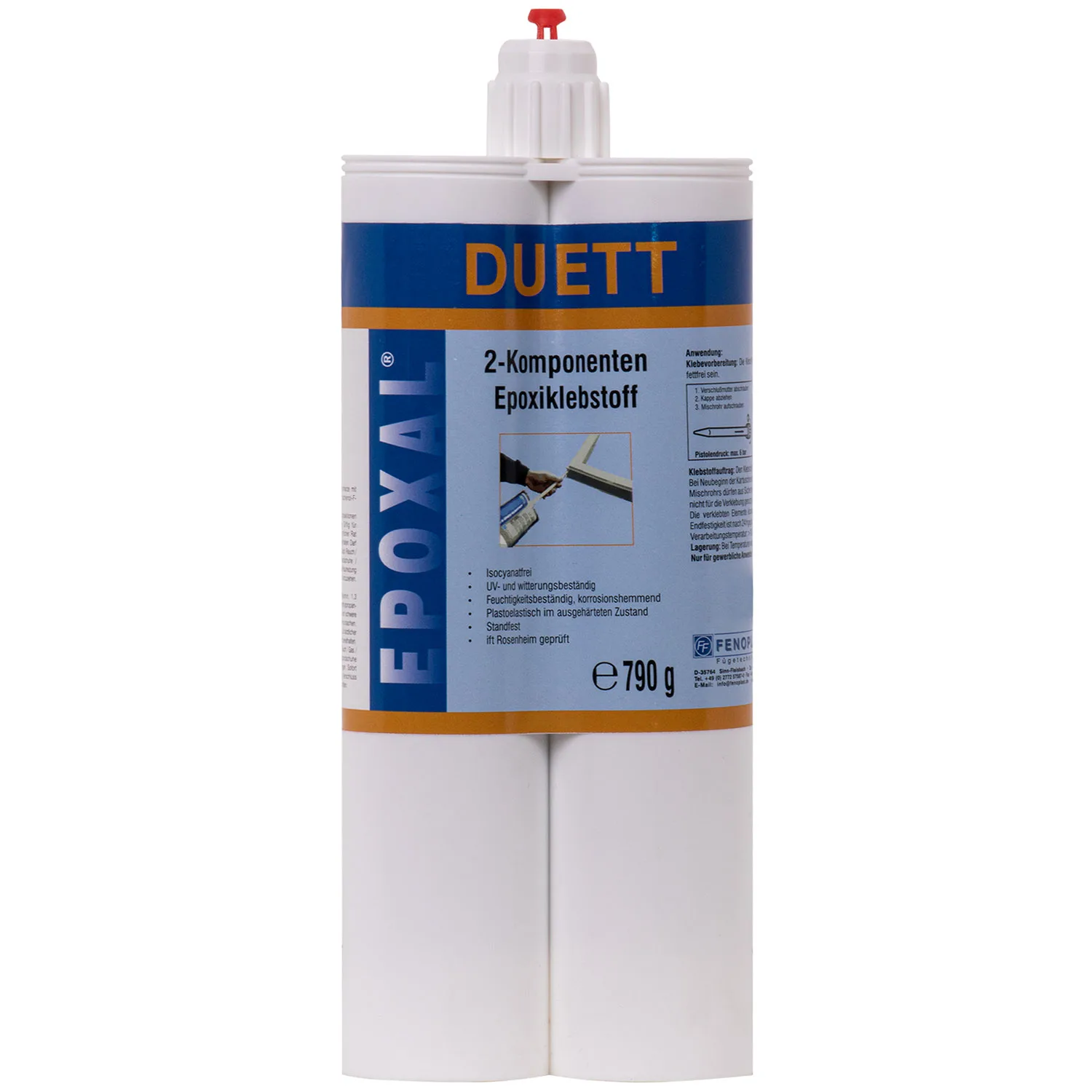 FENOPLAST Epoxal Duett 2-K EPOXID Klebstoff weiß 790 g