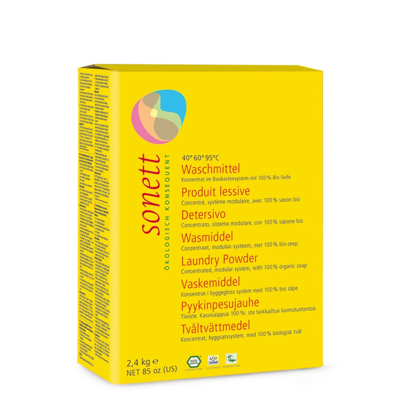 Laundry Detergent 2.4 kg, Laundry Powder, Concentrated, 40°60°95°