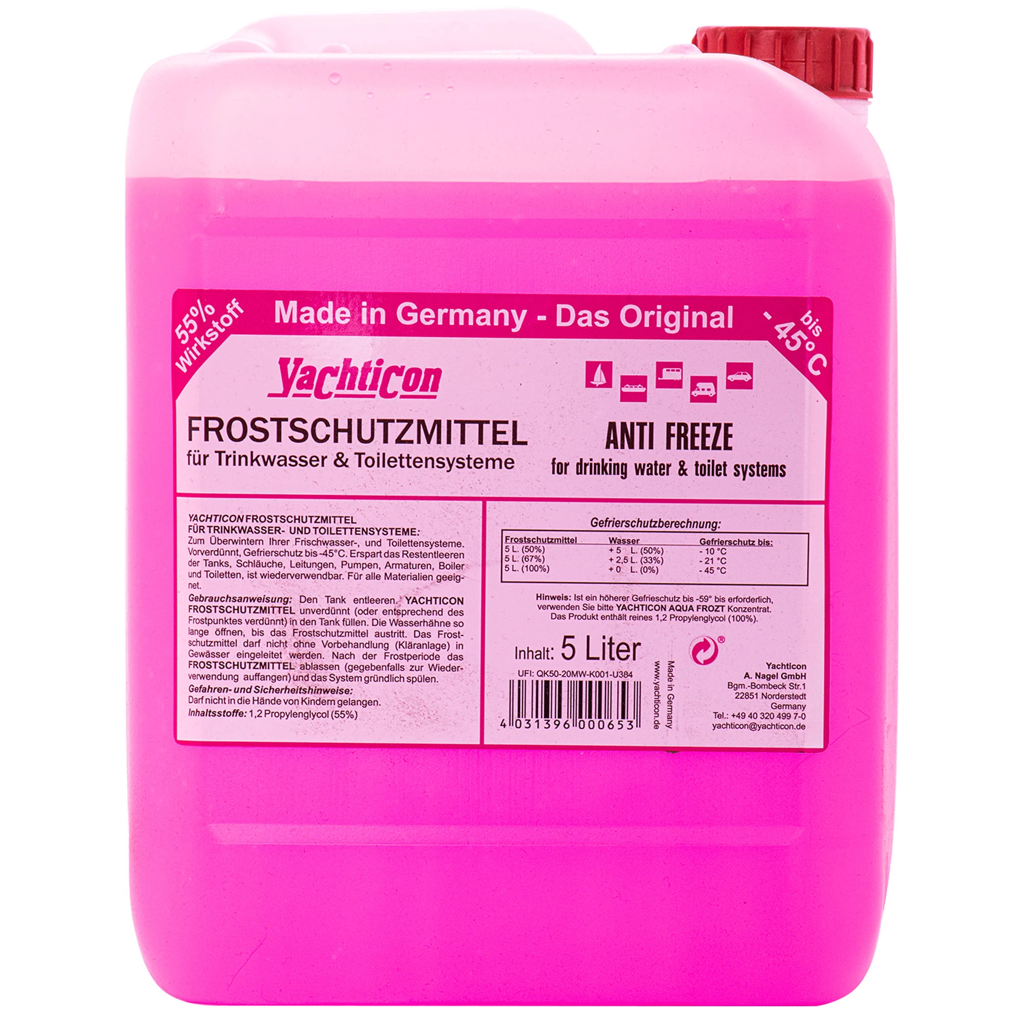 YACHTICON Frostschutzmittel 5 Liter