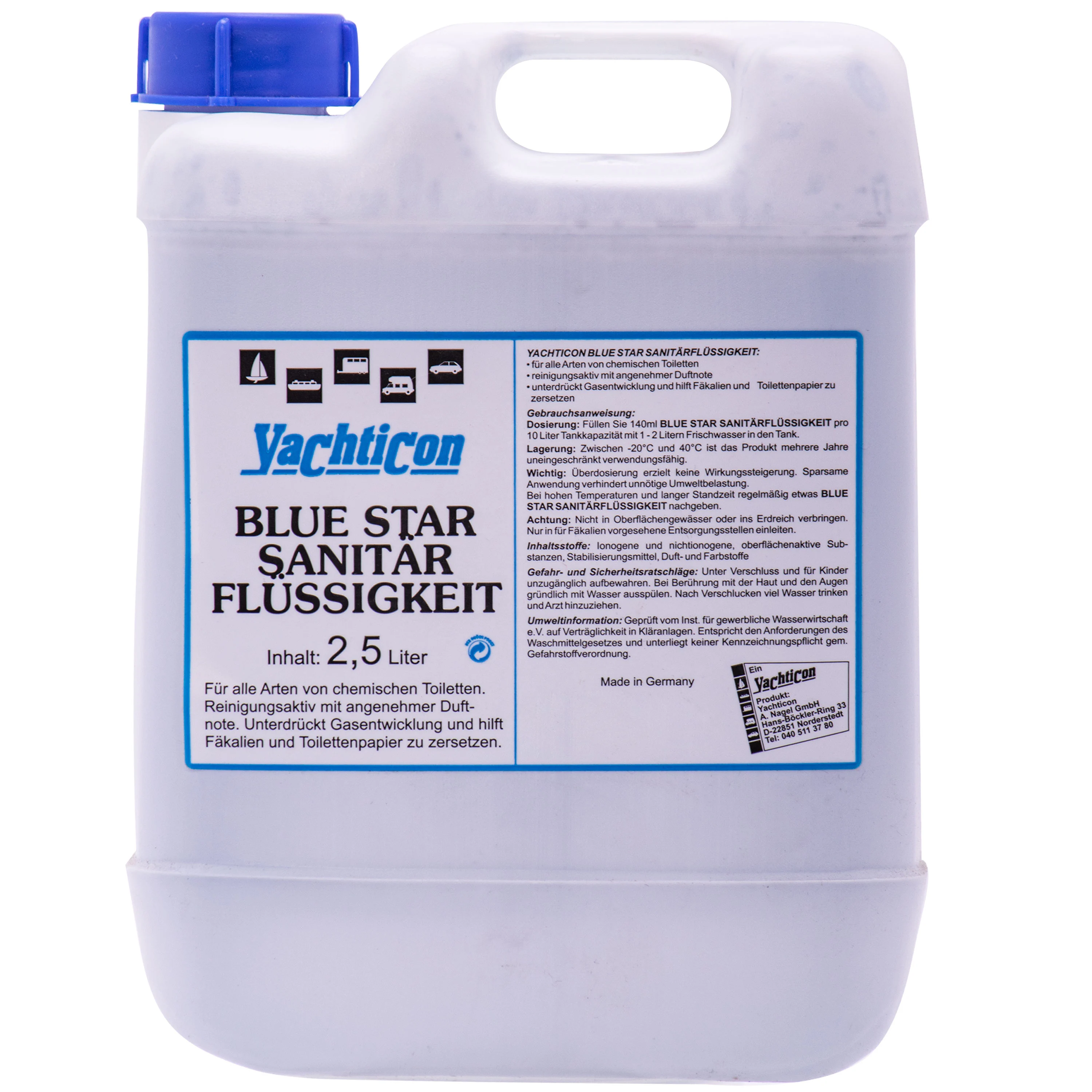 YACHTICON Blue Star Sanitärflüssigkeit 2,5 Liter