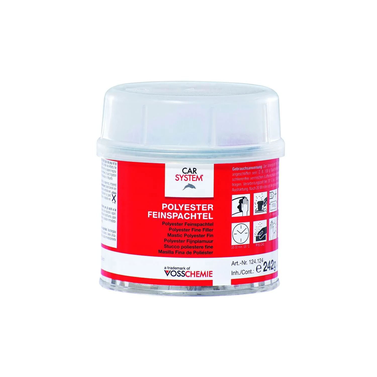 CAR SYSTEM Feinspachtel Polyester inkl. Härter 1000 g