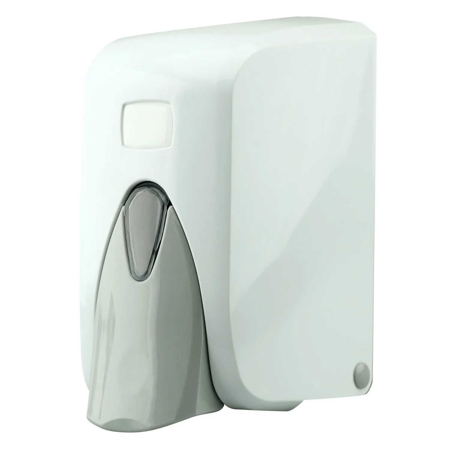 Soap Dispenser, Wall Mounted, Locking, Plastic, White, 500 ml