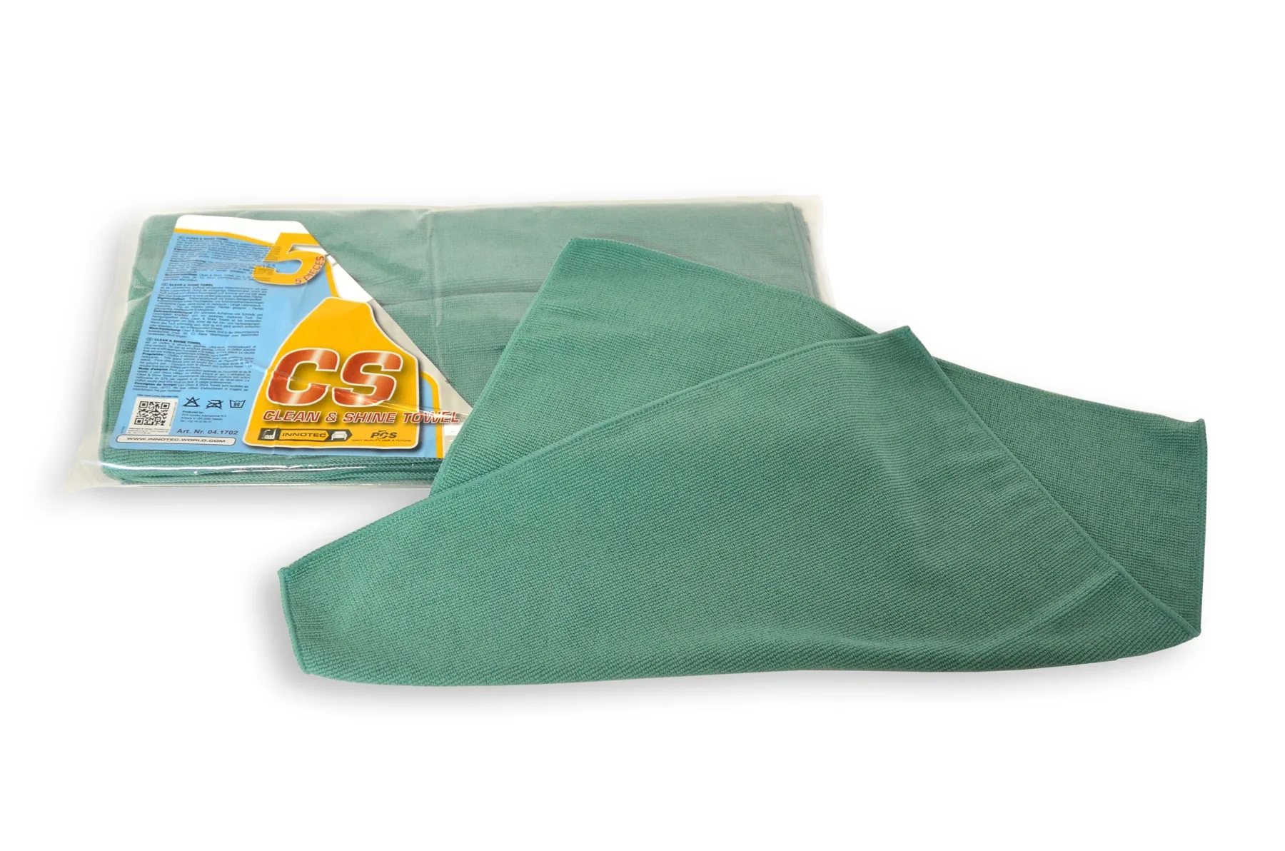 INNOTEC Clean and Shine Towels grün Poliertuch 5 Stck Packung