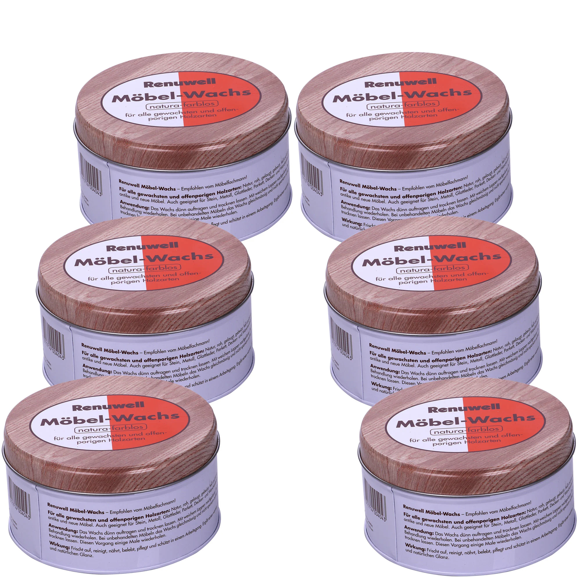 Furniture Wax 500 ml x 6 Dosen, Wood Wax, Furniture Polish