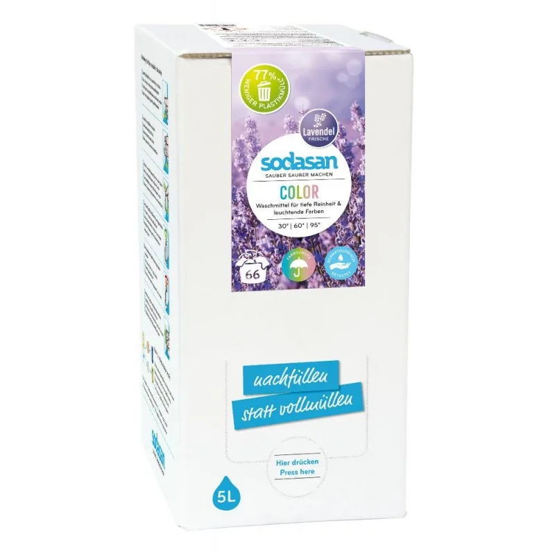 SODASAN COLOR Flüssigwaschmittel Lavendel 5 Liter Bag in Box