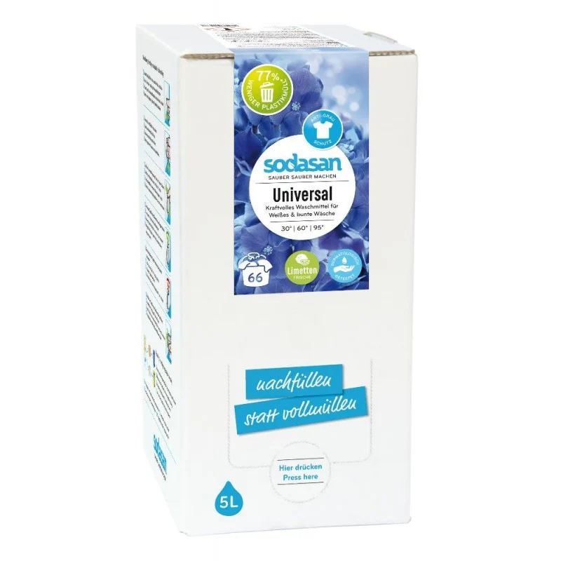 SODASAN Universal Waschmittel Limette 5 Liter Bag in Box
