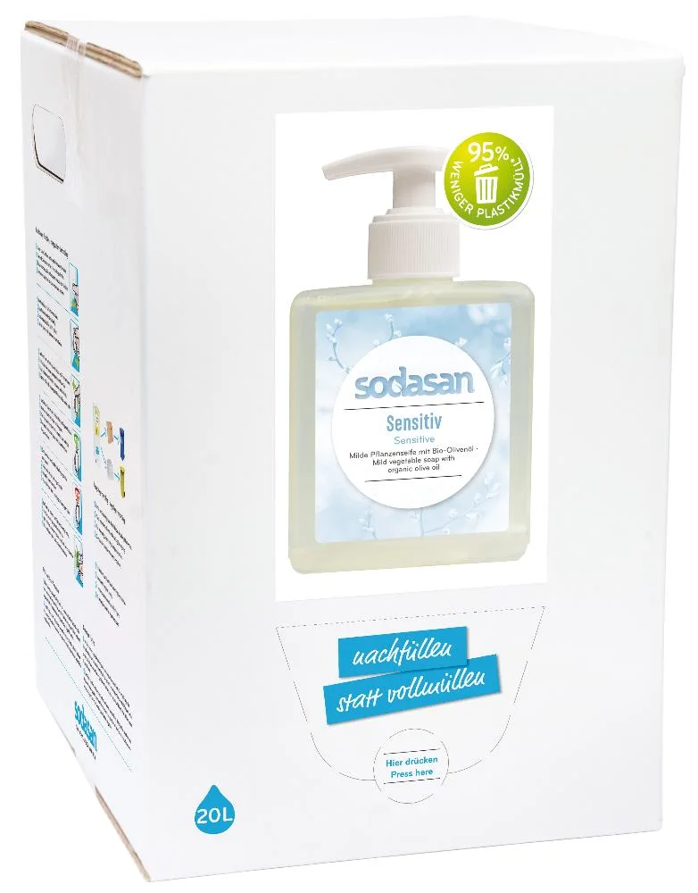 SODASAN Flüssigseife Liquid Sensitive 20 Liter Bag in Box