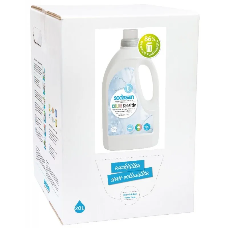 SODASAN COLOR Flüssigwaschmittel sensitiv 20 Liter Bag in Box