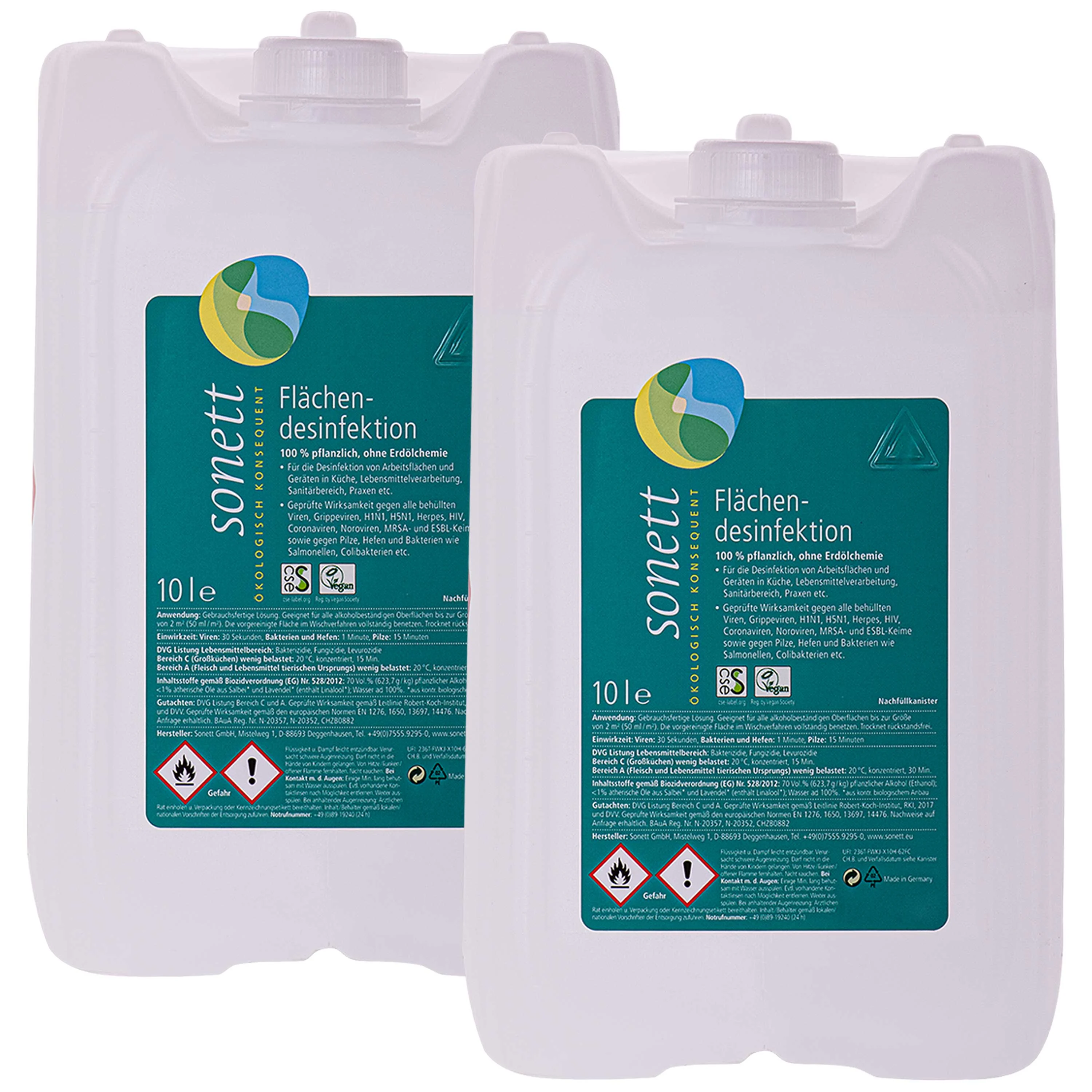 SONETT Flächendesinfektion 2 x 10 Liter DVG gelistet