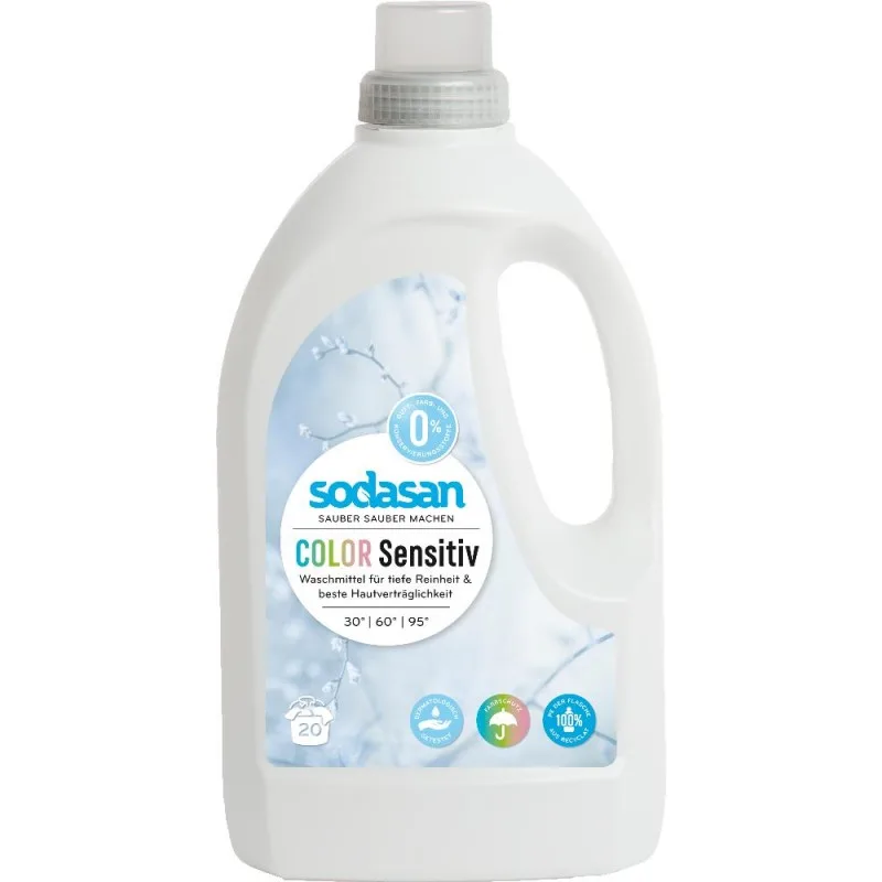 SODASAN COLOR Flüssigwaschmittel sensitiv 6 x 1,5 Liter