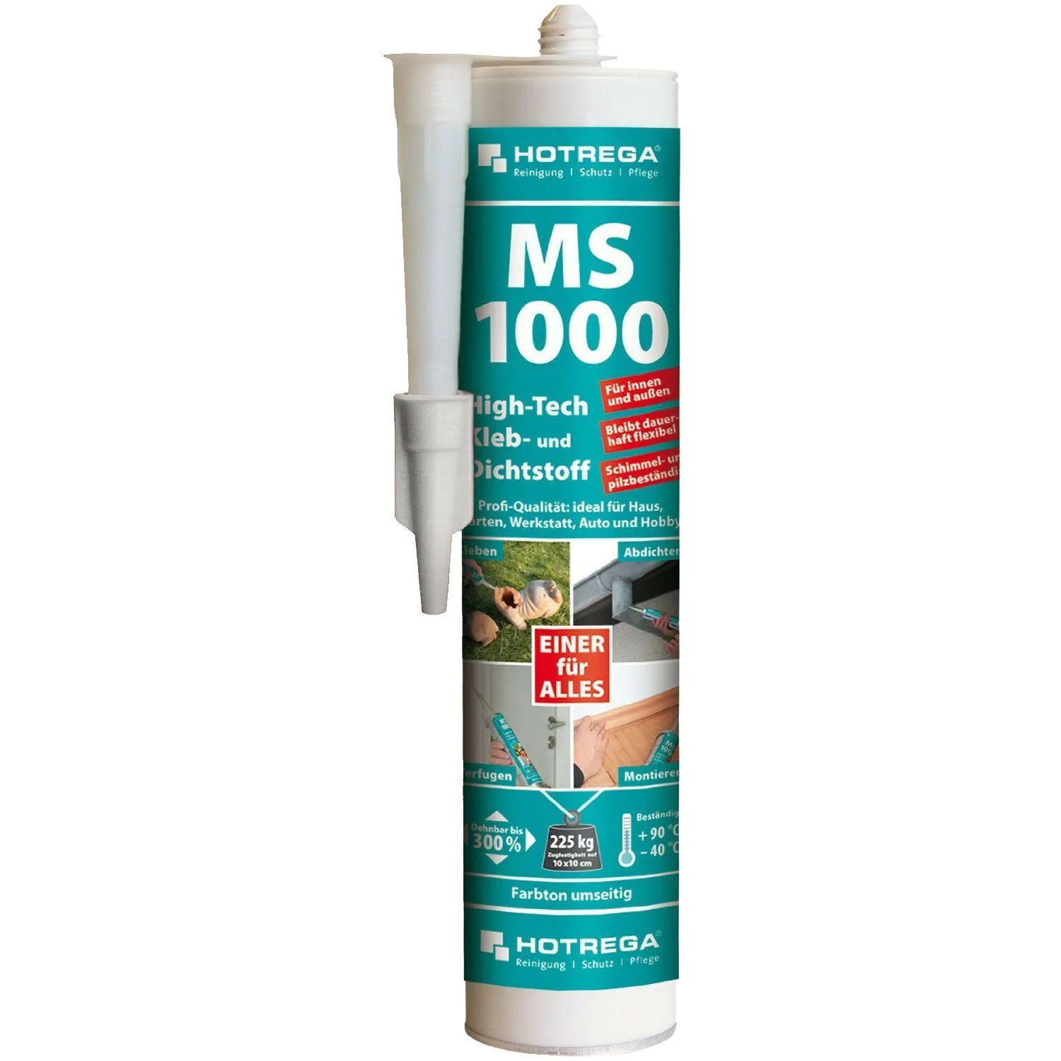 HOTREGA MS 1000 High Tech Kleb- und Dichtstoff 4 x 290 ml transparent-kristallklar
