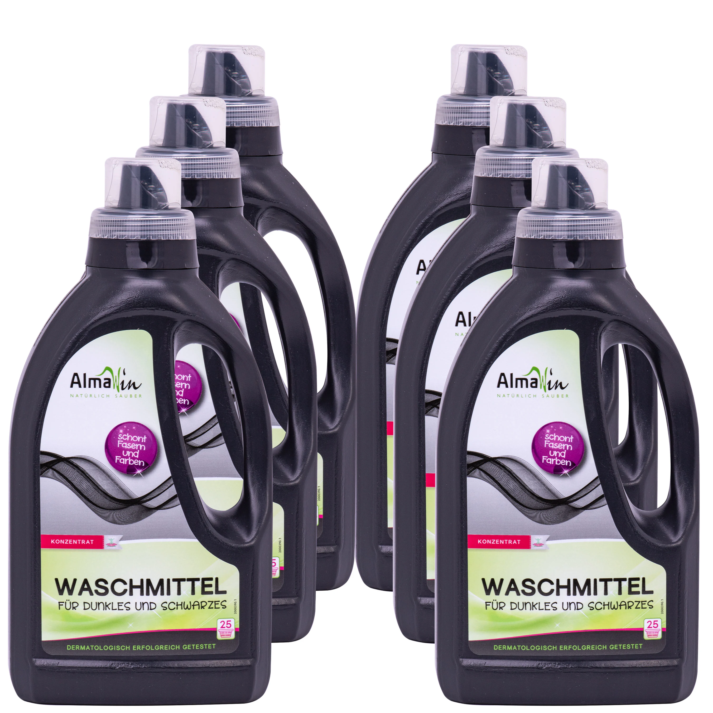 ALMAWIN Waschmittel für Dunkles und Schwarzes 6 x 750 ml