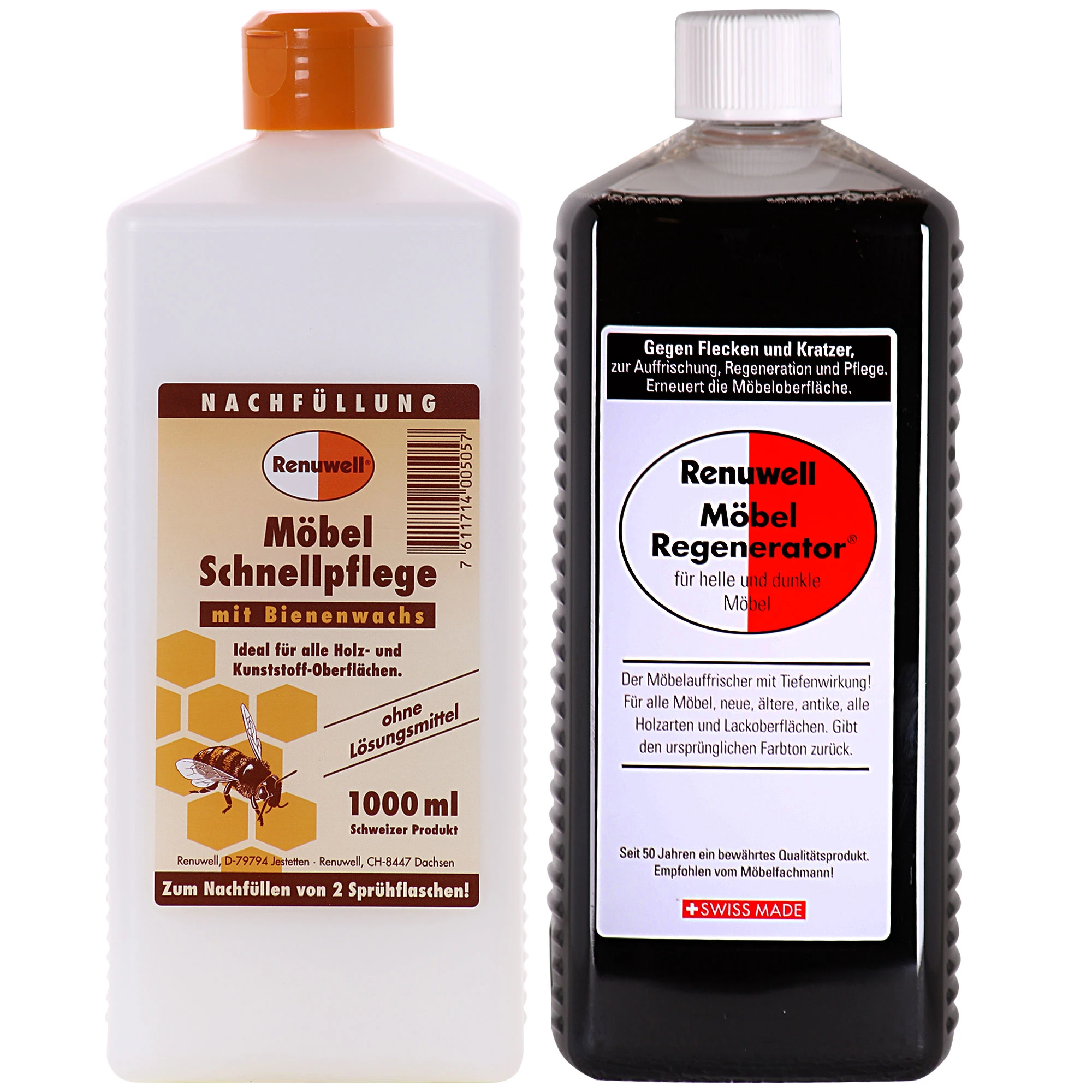 RENUWELL Möbel Regenerator 1 Liter & Möbel Schnellpflege 1 Liter SET