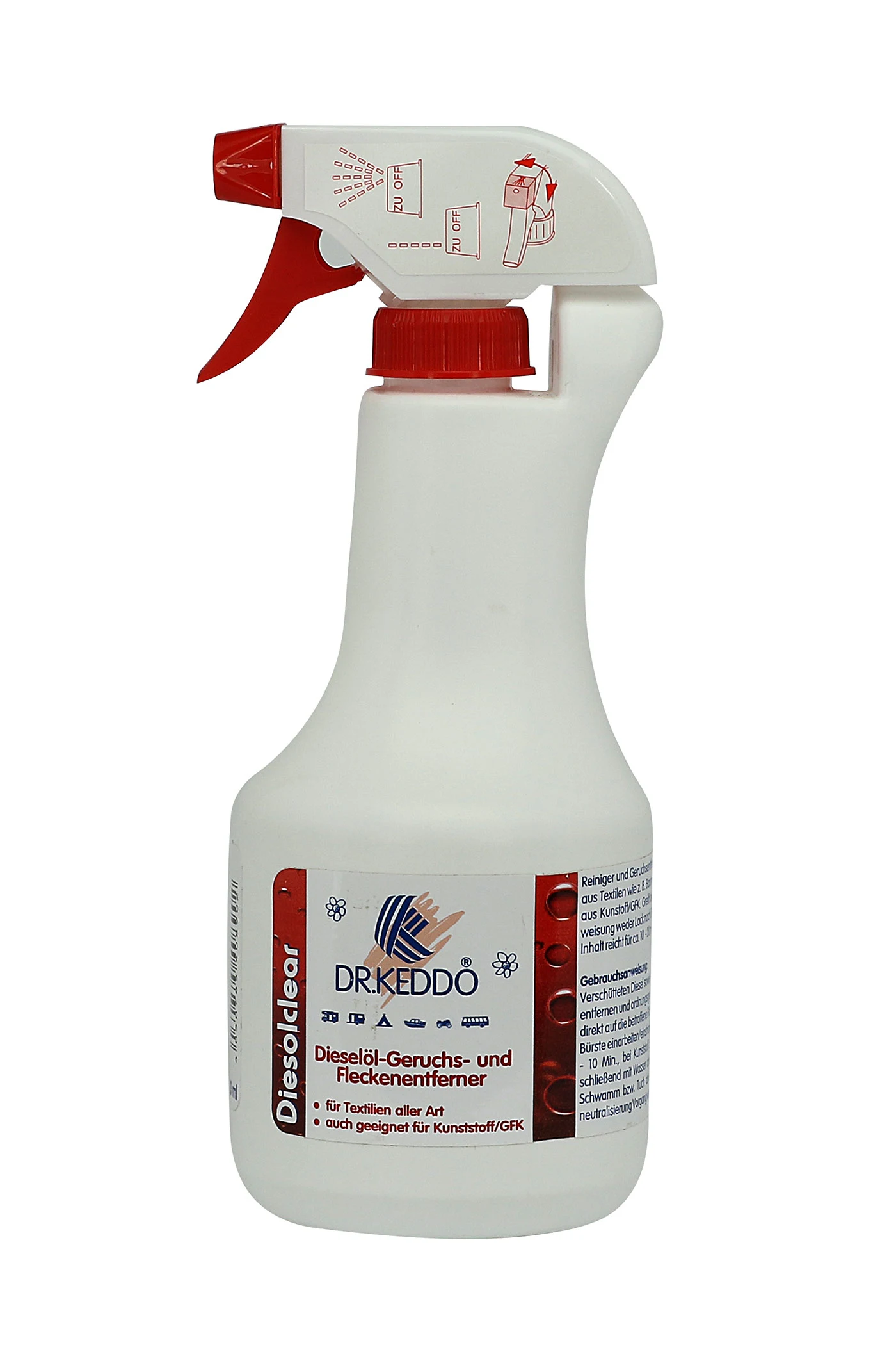 DR. KEDDO Diesolclear 500 ml Dieselöl-Geruchs- und Fleckenentferner