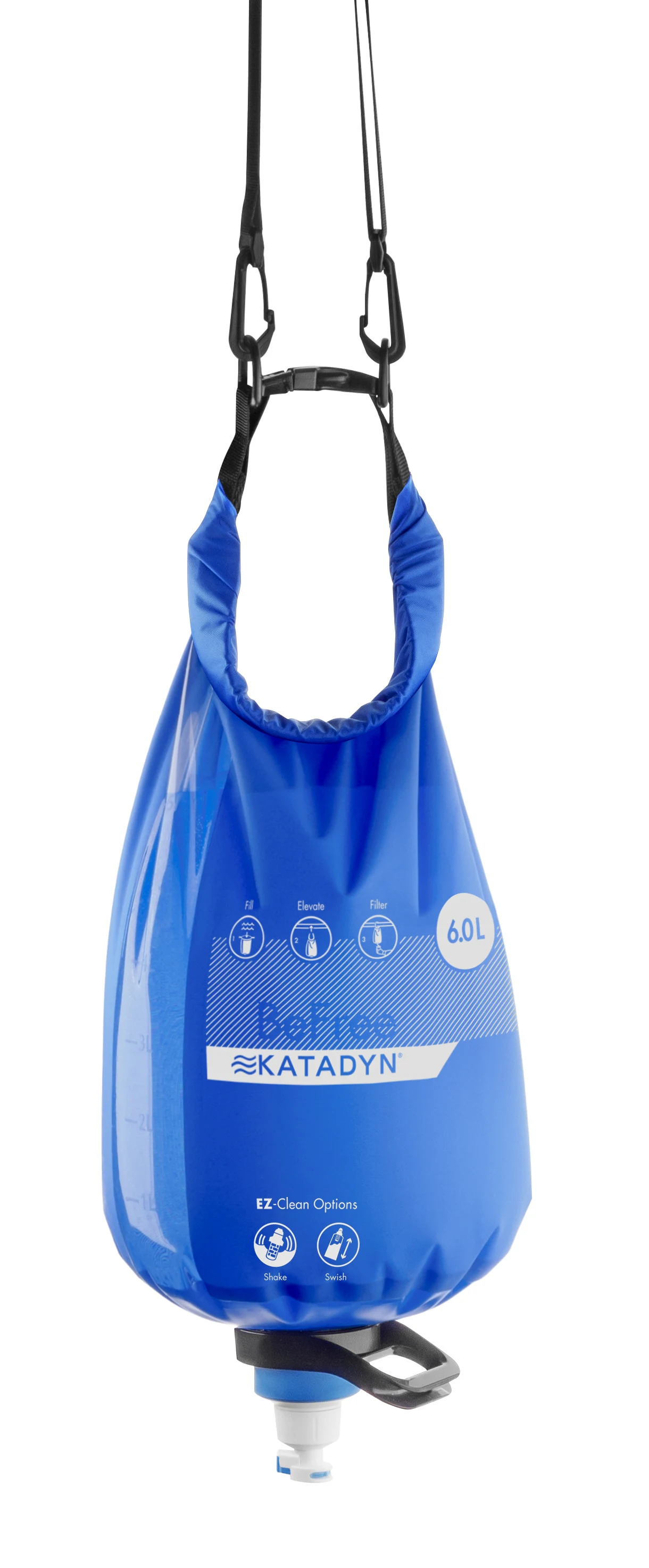 KATADYN BeFree Wasserfilter 6.0 Liter Gravity mit Trägergurt blau