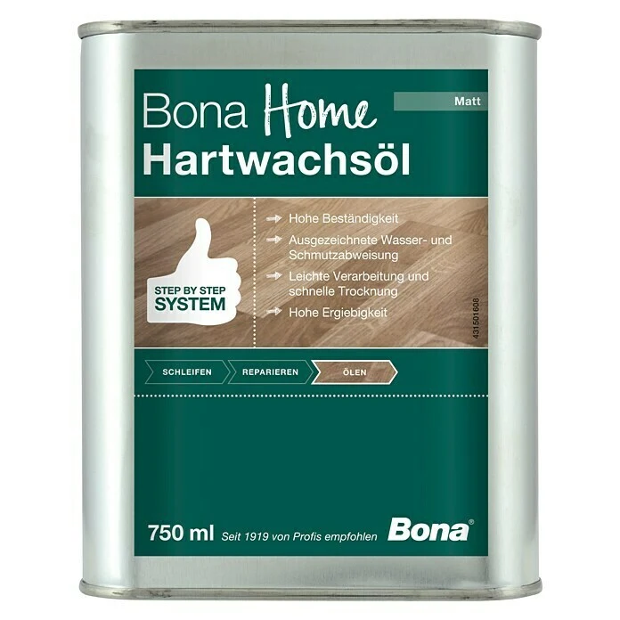 BONA Home Hartwachsöl 750 ml matt