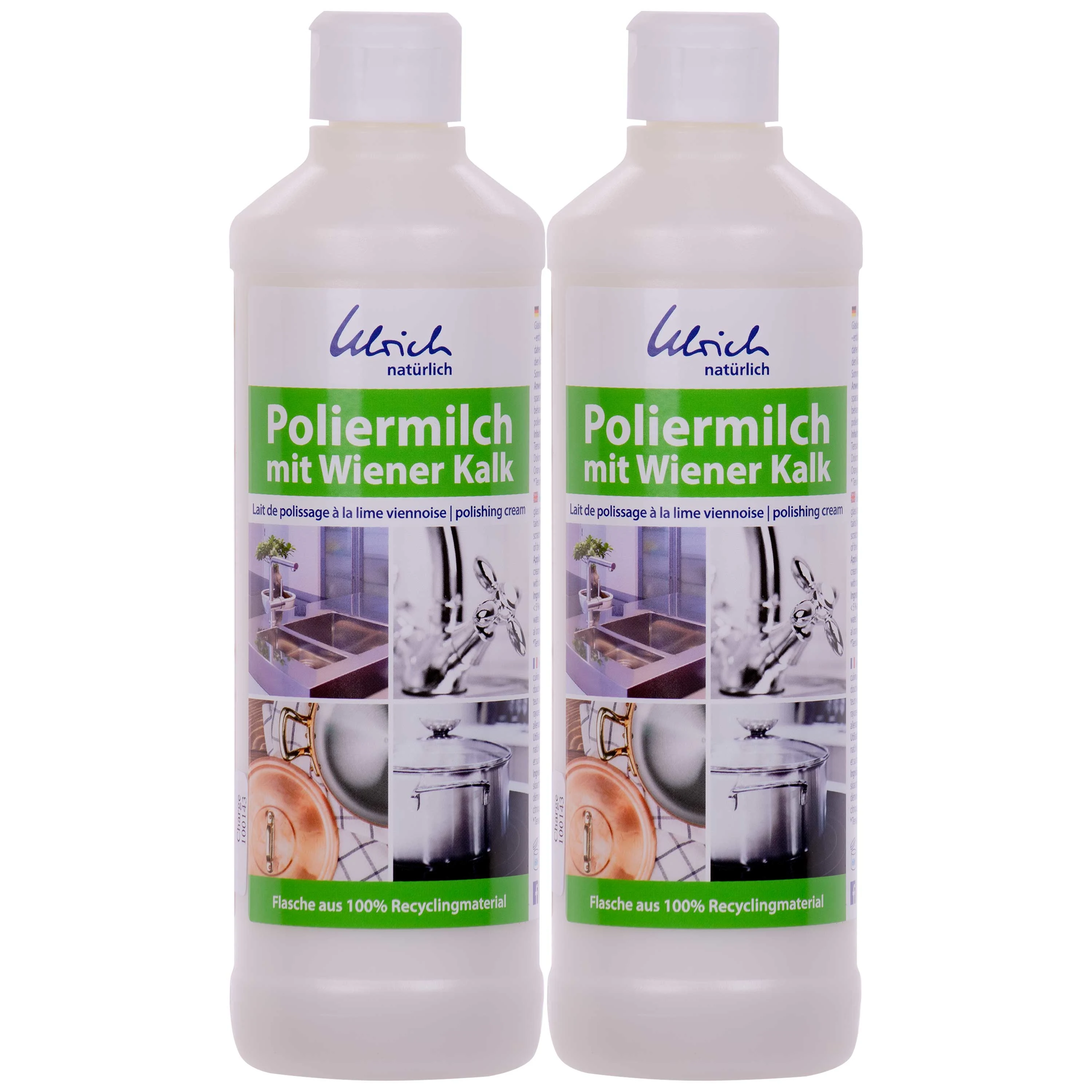 ULRICH natürlich Poliermilch mit Wiener Kalk 2 x 500 ml