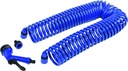 Spiralschlauch-Set 15 m blau mit 7-fach Multifunktions-Sprühpistole