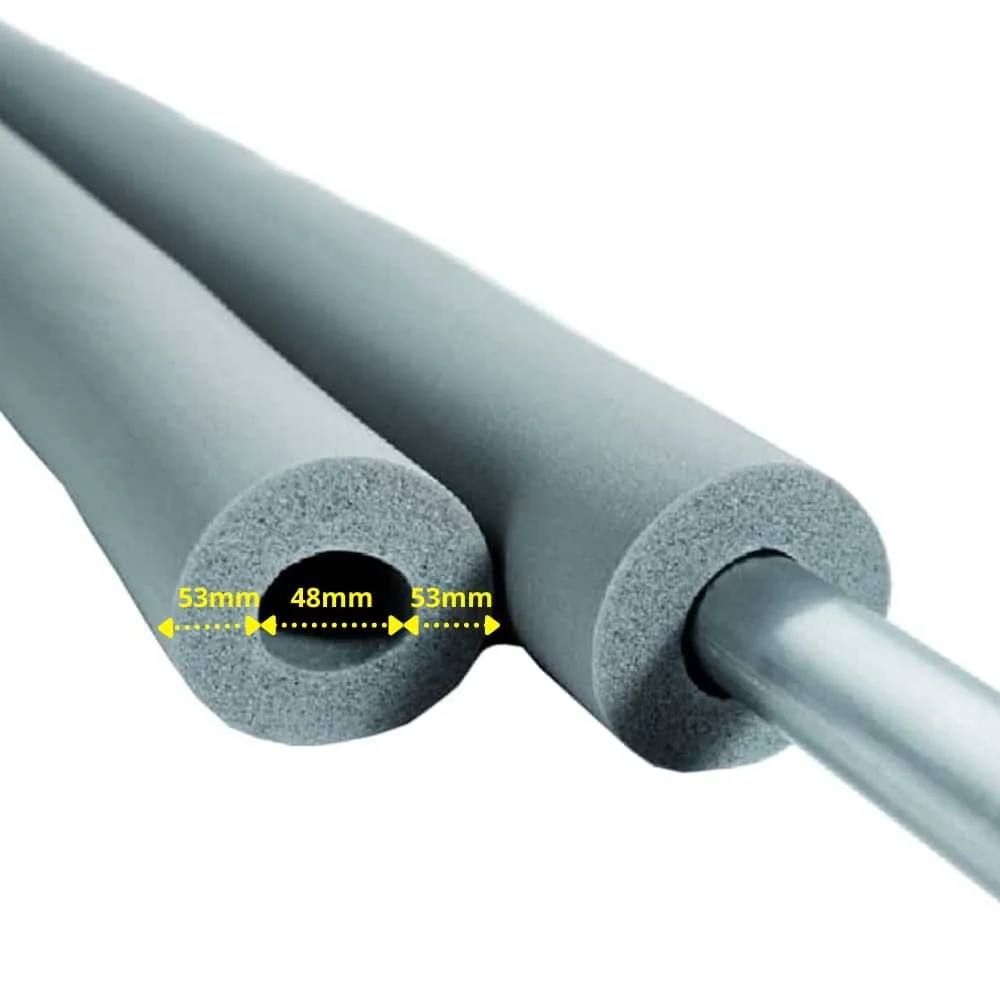 "AEROFLEX® SH Rohrisolierung, Rohrdämmung - 2m, Flexibler Dämmstoff aus Geschlossenzelligem Schaum Kautschukbasis, Schwarz - 48 x 40 mm image"