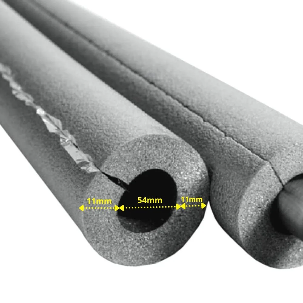 "AEROFLEX® SH XT Rohrisolierung, Rohrdämmung - 2m, Selbstklebend, Flexibler Dämmstoff aus Geschlossenzelligem Schaum Kautschukbasis, Schwarz - 54 x 10 mm image"