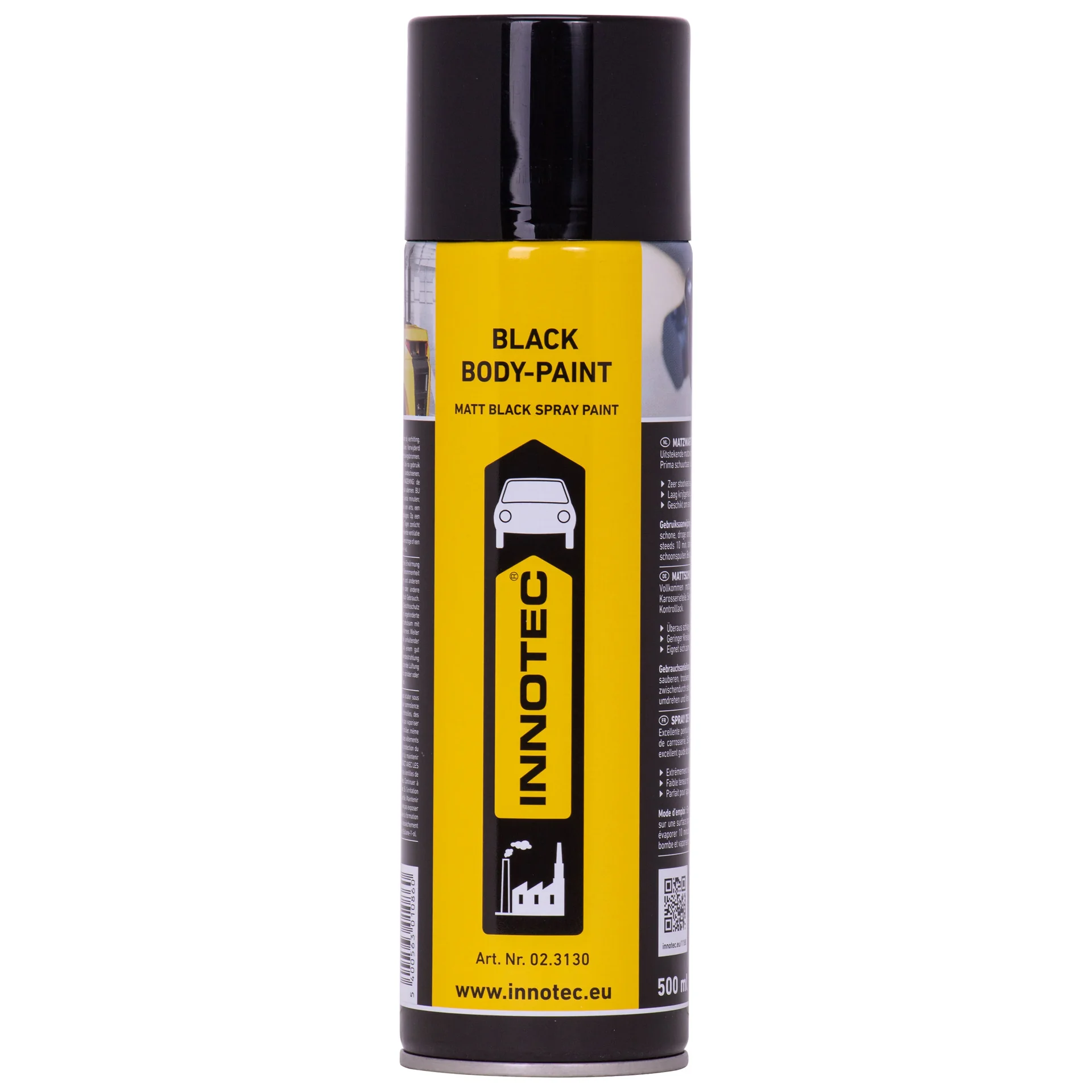 "INNOTEC Black Body Paint Lack 500 ml schwarz matt image"