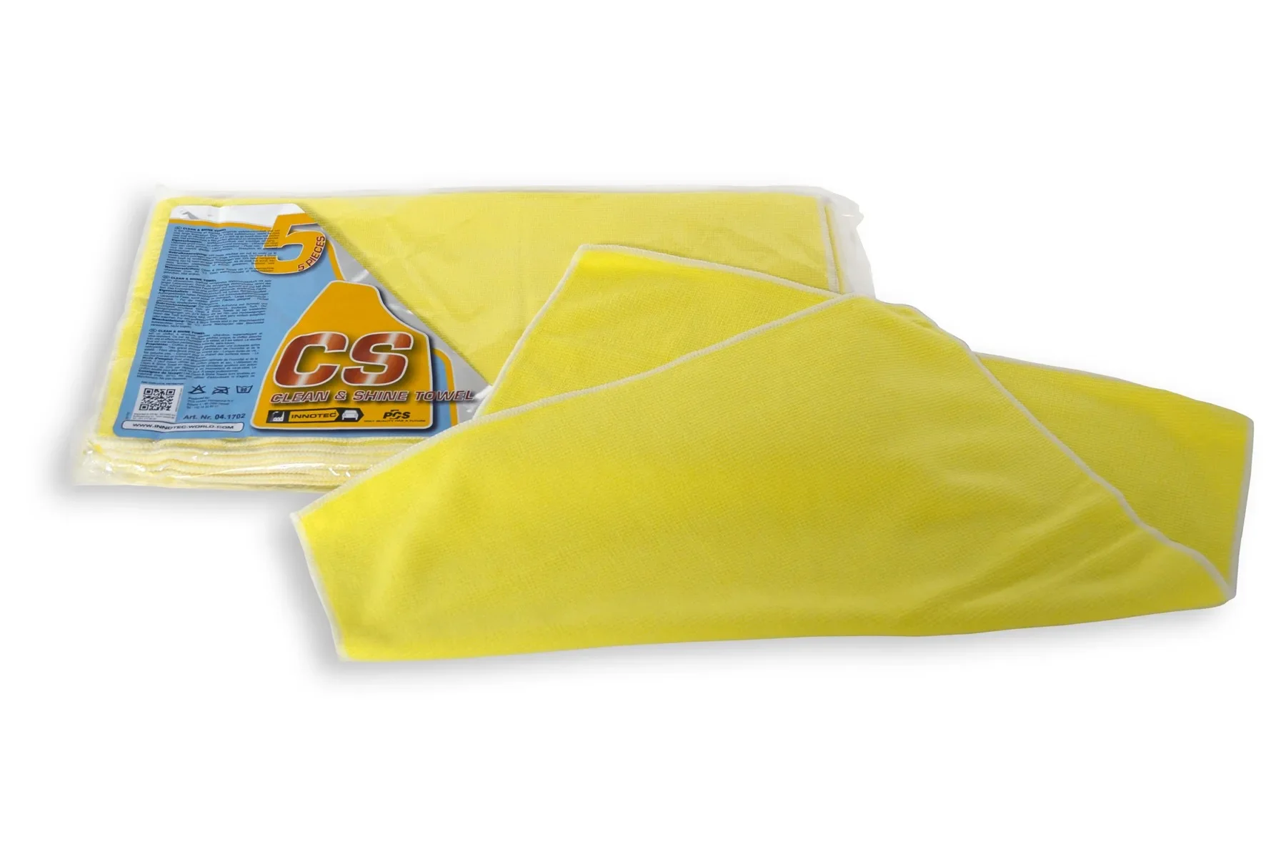 INNOTEC Clean and Shine Towels gelb Poliertuch 5 Stck Packung