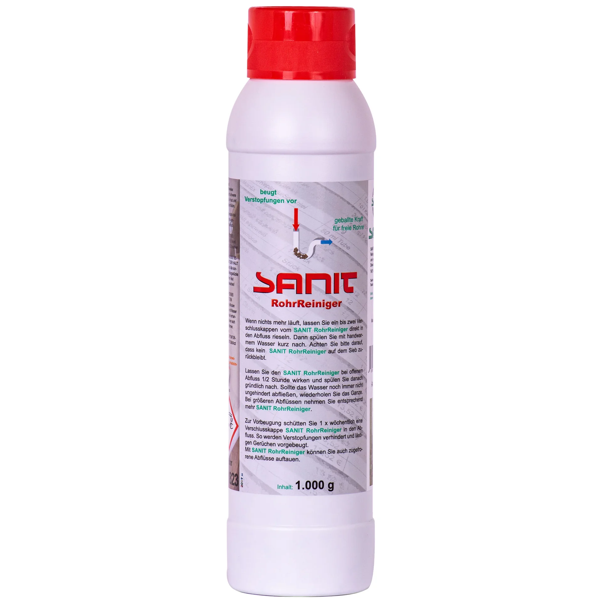 "SANIT Rohr Reiniger Pulver 1000 g Dose Granulat image"