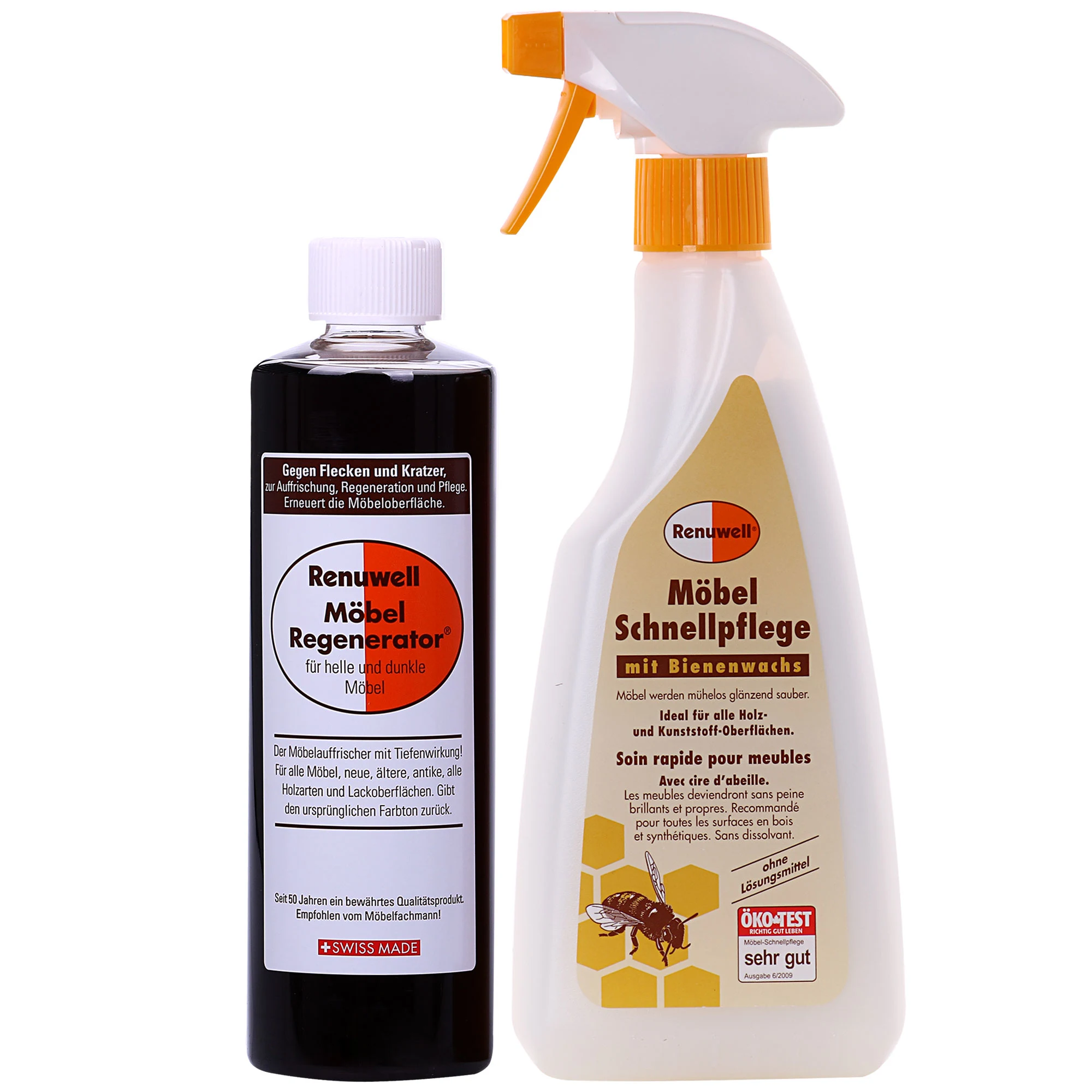 RENUWELL Möbel Regenerator 500 ml + Schnellpflege 500 ml