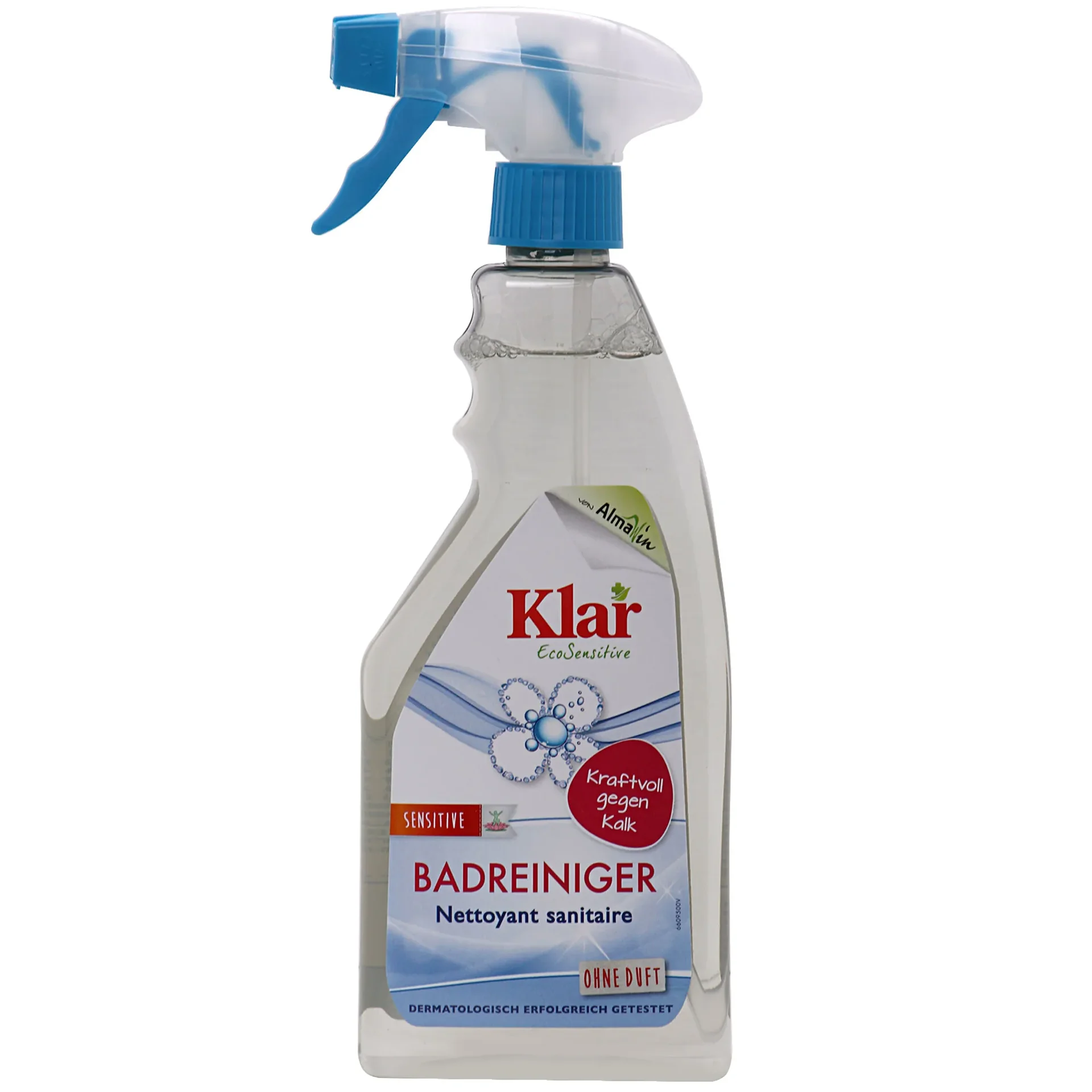 "KLAR Badreiniger parfümfrei 500ml ohne Duft mit Schaumsprayer image"