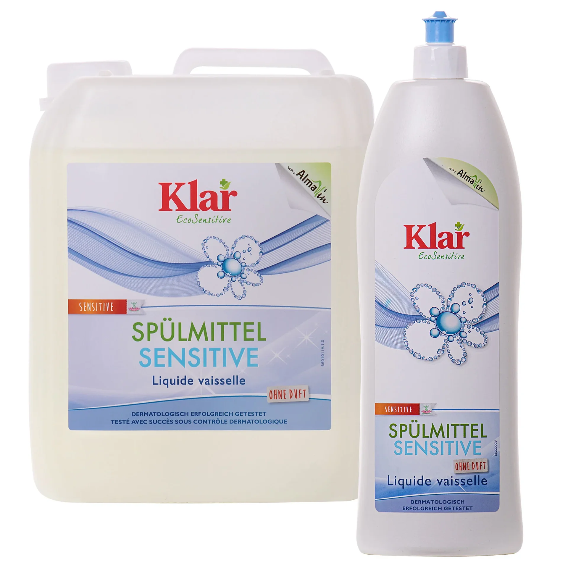 "KLAR Spülmittel sensitive ohne Duft in verschiedenen Größengebinden image"