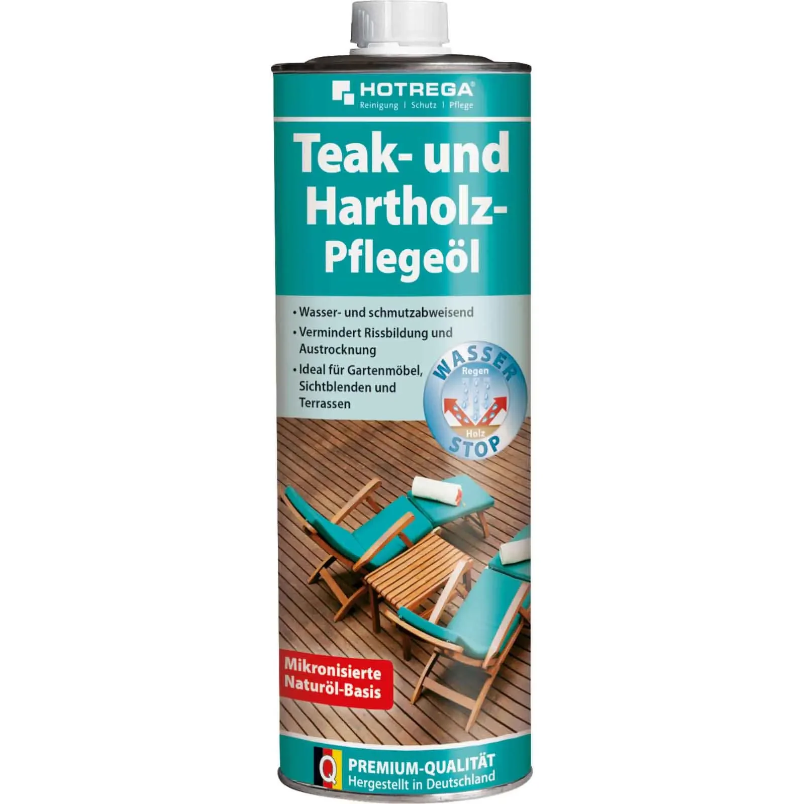 "HOTREGA Teak- und Hartholz Pflegeöl 1 Liter image"
