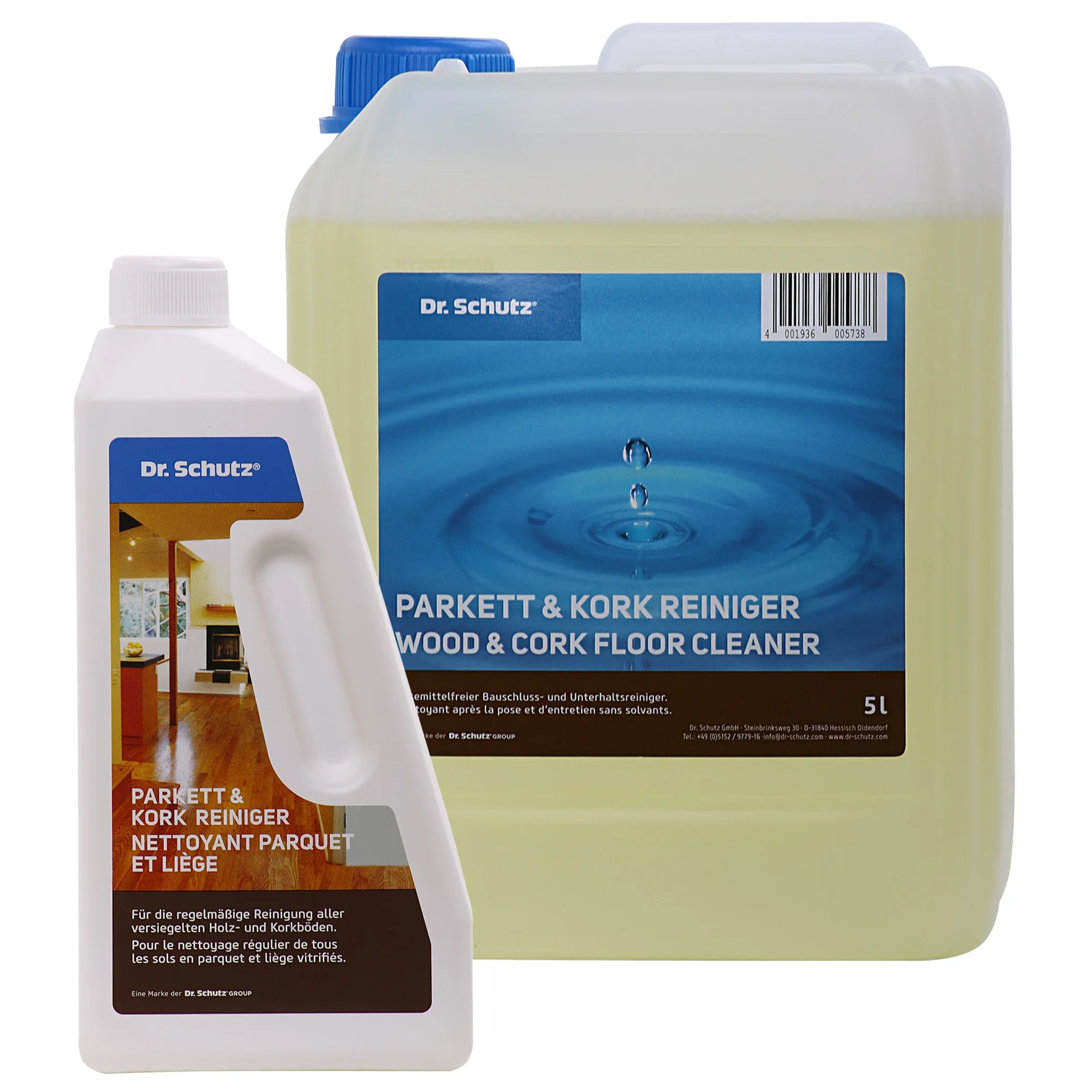 "DR. SCHUTZ Parkett & Kork Reiniger in verschiedenen Größengebinde image"